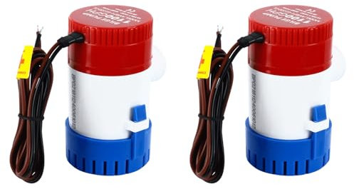 FreeTec 2 pezzi 1100 gph 12 V pompa di sentina pompa liquido per barche marine, yacht, roulotte
