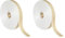 Amig - Cinta para Recogedor de Persianas Enrrollables | Cuerda de Repuesto para Carrete de Toque Suave y Rígido | Resiste Rayos UV y Abrasión | Blanco/Beige | 22 mm x 6 m (Paquete de 2)