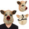 Generico Maschera Silicone Realistica Horror Maschera Animali Maiale per Halloween Festa Vestirsi (C)