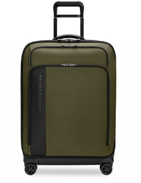 Briggs & Riley 66cm Medium Expandable Spinner - Checked Luggage for Travel, Suitcases with Wheels, Softside Rolling Bag for Men & Women - ZDX Collection, Hunter