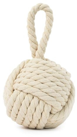 LIVIVO Weighted Door Stop, Heavy Sand-Filled Stopper, Fabric Cover for Home or Office (Rope Knot)