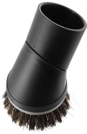 Reliapart Round Dusting Brush With Natural Bristles and Swivel Neck Compatible for Miele S2 S5 S8 Series and More Fits 35 mm Tool Ports 7132710 Vacuum Cleaner Accessory Attachment