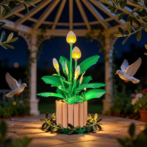 BRIKSMAX 2.0 Light Kit Compatible with Lego The Botanical Collection Peace Lily 11504 Building Sets- Original LED Lighting Kits (Accessories Only) for Display, Gifts & Collectors