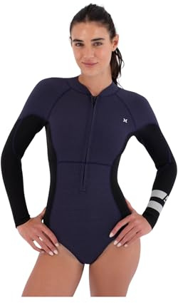 Hurley 2026 Damen-Springanzug mit Lufttextur, 2/2 mm, Reißverschluss vorne, Vintage-Iris