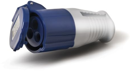 Maypole 230V 16 Amp Site Connector, Splash Proof 3-Pin Socket, Caravan Trailer Electrics