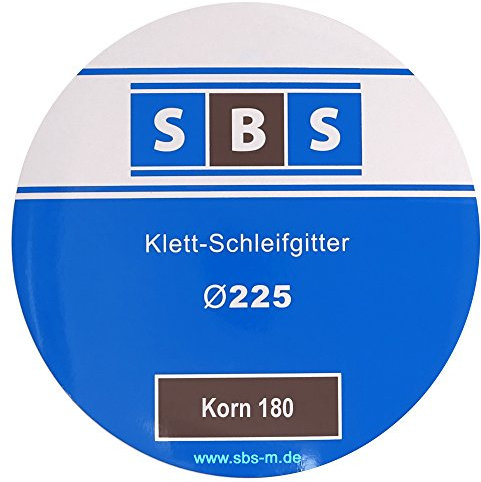 SBS® Klett Schleifgitter für Langhalsschleifer 25 Stück Ø225 mm Korn 180 SB433.5