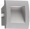 ledscom.de LED Wandeinbauleuchte ZIBAL, Downlight für außen, IP65, grau matt, 90 x 90mm, warmweiß