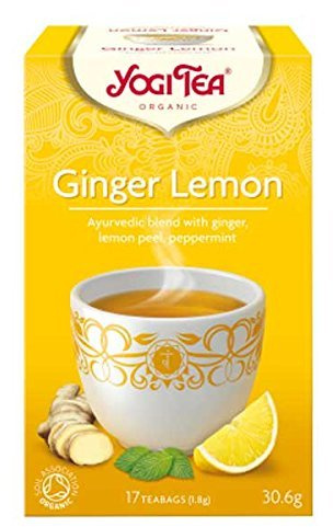 (Pack Of 6) - Organic Ancient Herbal Formula Ginger Lemon Tea | YOGI TEAS - AYURVEDIC