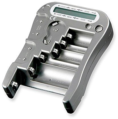 MW - Tester pile/Accumulatori AAA, AA, C, D, 9V, pile a bottone (Litio 3V e CR) - Unità