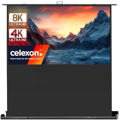 celexon écran de Projection Portable Ultramobile Pro Plus homecinéma et Professionnel avec Articulation en Ciseaux - 200 x 113 cm - 16:9 - Gain 1,2-90 Pouces
