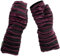 Vishes - Alternative Bekleidung - Arm Stulpen Pulswärmer mit Daumen Handschuhe Aufgeschnitten Cutwork tiefrot-schwarz