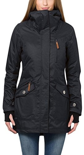 berydale Damen Funktionsparka Jacke, Schwarz-gefütterter Winter Parka, 2XL