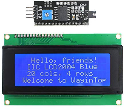 WayinTop 20x4 2004 LCD Display Zeichen Bildschirm mit TWI IIC I2C LCD Schnittstelle Adapter (Blau/2004)