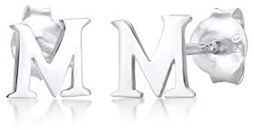 Elli Ohrringe Stecker Buchstabe M Initialen Minimal 925 Silber