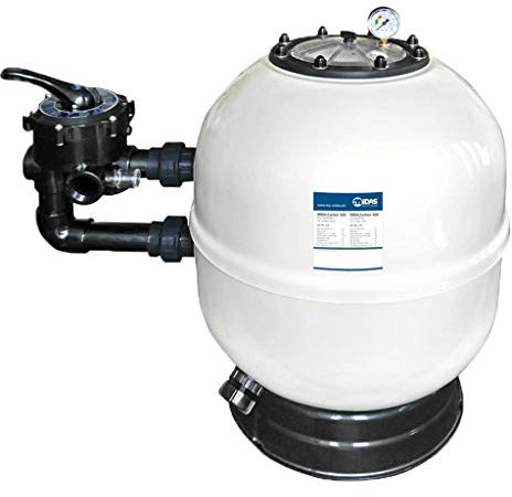 well2wellness Mida.Carbon GFK Filtre pour Piscine Ø500mm + Valve latérale 6 Voies