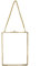 POFET Cadre photo à suspendre en laiton et verre pour certificat, photo, ornement géométrique, plante spécimen, clip moderne, décoration verticale pour cartes, 15,2 x 20,3 cm