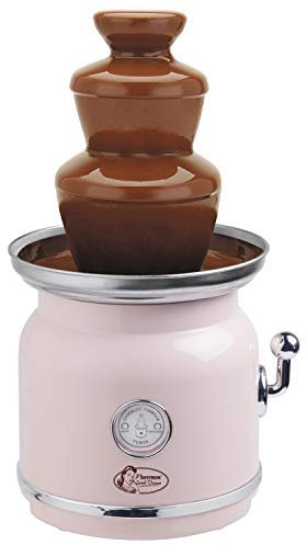Bestron Schokoladenbrunnen im Retro-Design mit 3 Etagen, Sweet Dreams, 90 Watt, Rosa