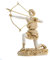 Göttin Artemis Diana Griechische Statue Natur Mond Goldton Alabaster 23,5 cm