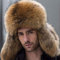 Russen Mütze Herren Russische Pu Bomber Hut Männer Wintermützen Mit Ohrenschützer Trapper Ohrklappen Kappe Mann-C