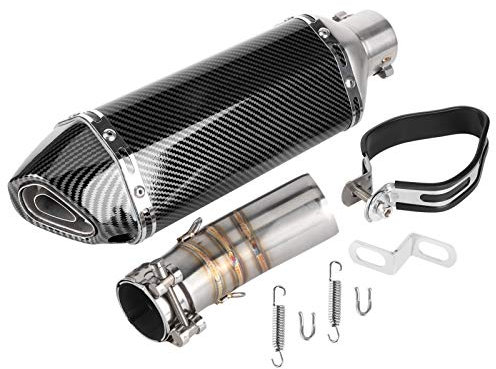 Yctze Système d'échappement Mid-Pipe + Silencieux Slip-On Fibre de Carbone avec DB Killer Fit pour 400 Z400 2018-2020