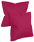npluseins unifarbene Kissenbezüge im Doppelpack und dezentem Design 1154.1498, ca. 50 x 50 cm, Bordeaux