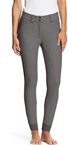 ARIAT Damen Tri Factor Grip Vollbesatzreithose Jeans, Pflaumengrau, 26