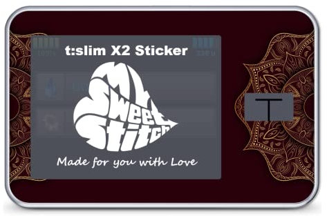 MySweetStitch | Tandem t:slim X2 Sticker | Indian Red | Made in Germany