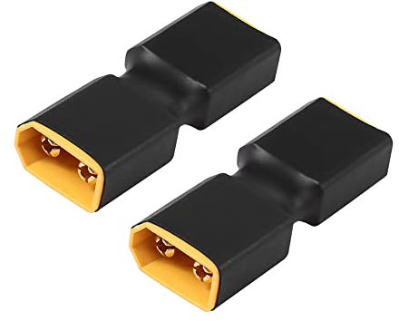 RIIEYOCA XT60 Stecker auf Stecker kein Drahtadapter, XT60 Stecker Adapter für RC FPV Auto Flugzeug Drone LiPo Batterie etc XT60 Port Konvertierung(2Pcs)