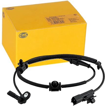 HELLA 6PU 230 048-171 Sensor, wheel speed - 2-pin connector - Front Axle - Cable: 800mm - with fastening clips on the cable