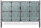 Gecheer Zauntor (Doppeltor) Gartentor Metalltor Zauntür Gartenzaun Pforte Gartentür Gartenpforte Eingangstor Hoftor Hoftür Schwarz 300x250 cm