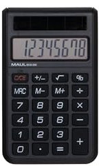 MAUL Taschenrechner ECO 250 | umweltfreundlicher Solar Rechner mit 8 Stellen | Blauer Engel/uz116 | Tischrechner für Büro, Schreibtisch, Schule | 80% recycelter Kunststoff | Schwarz