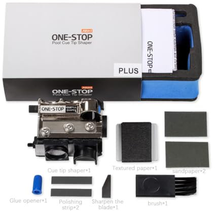 CRICAL One Stop Billardspitze, Werkzeug, Poolspitze, Reparatur, Shaper, Spitze, multifunktional, für 9,3–14 mm Pool-Queue-Spitze, Billard-Zubehör