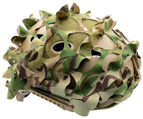 Taktischer Helmüberzug aus atmungsaktivem Netzstoff, für Outdoor, Airsoft, Paintball, Taktische Militärausrüstung, Kampf, schnelle Helmabdeckung, Größe M/L (Netzcamouflage)