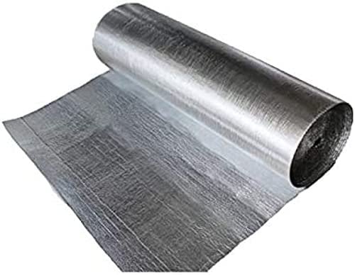 Pceewtyt Wärmereflektor-Dämmfolie, Reflektierende Folie Für Wände, Böden, Dächer, Luftpolsterfolie, Aluminium, Garagentor-Isolierset, Aufwärmraum, Wärmedämmung, Isolieren (Größe: 1 X 30 M),1x5m