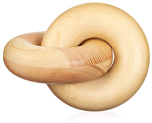 BESPORTBLE Wooden Knot Ornaments Decor Chain Link Wall Hanging for Living Table Shelf Home Farmhouse Aesthetic Wood Ornaments