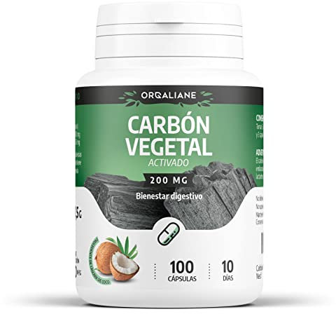 Carbón Vegetal Activado - 200 mg - 100 cápsulas