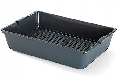 Arenero con Colador para Gatos Bandeja Colador - Bandeja De Arena - Caja de Arena para Gatos con colador - arenero Gatos Grande - Superficie Lisa 41,5 x 30 x 10 cm