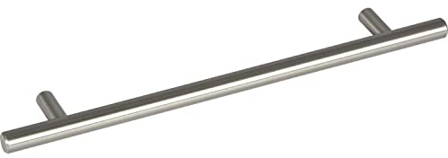 Sun Chain Griff Senna LA 192mm - Griffe für Küchenschränke - Schrankgriffe Barrel Breite 256mm, Stahl Edelstahl Effekt