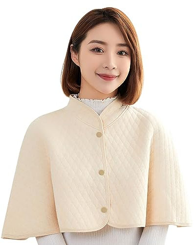 Schulterumhang Warm Schulterwärmer Schulterschal Winter Schultertuch Verdickt Nackenwärmer Waschbarer Nacken-Wärmeauflage Alte Leute Schulterschutzschal Wrap Open Front Cape für Schulter, Hals,Rücken