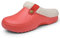 Meik Mangni Clogs Gefüttert Damen Herren Winter Gartenclogs mit Fell Warm Hausschuhe Frauen Geschlossen Pantoffeln rutschfeste Plüsch Pantoletten,Rot Gr.39-40 EU