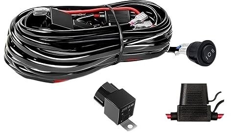 DHAEY Relais Arbeitslichtschalter Lichtleiste Motorrad Kabelbaum 180W 300W Kabel Relaisdraht (Color : TB1 Lead for 2 Lamp-01)