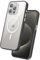 FLOLAB Surtect Tri-Fusion Magnetische Schutzhülle für iPhone 15 Pro Max, schlankes Design, Magsafe-kompatibel, militärischer Rahmen, transparent, arktisches Weiß