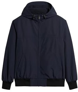Superdry Herren Surplus Bomberjacke mit Kapuze aus Nylon Finster Marineblau L