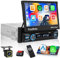 Inefala 7 Pulgadas Radio de Coche Bluetooth 1 DIN con Pantalla, Wireless Carplay & Android Auto, Autoradio Bluetooth con Dashcam FM Radio USB SWC Mando a Distancia Mic+Cámara Trasera