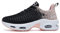 M MAGPER Air Laufschuhe Damen Arch Support Sportschuhe mit Luftpolster Turnschuhe Stoßfest Tennisschuhe Leicht Atmungsaktiv Joggingschuhe Bequem Walkingschuhe - Schwarz Rosa - 38 EU