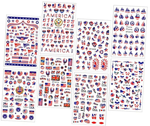 Ipetboom Autocollants De Beauté Pour Chics Motif Drapeau Américain Pour Le Jour De L'indépendance Facile À Appliquer