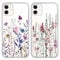 Coiwxmoi 2 Stück Blumen Handyhülle für iPhone 11 Hülle, Transparent Aesthetic Muster Handyhülle für Mädchen Frauen Durchsichtig Weich Silikon TPU Stoßfest Bumper Schutzhülle für iPhone 11 6,1