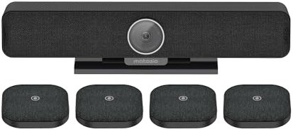Matosio PumaPro Plus, Sistema de Videoconferencia, Cámara de Videoconferencia Inteligente 4K, Altavoz y Micrófono de Conferencia, con 4 Micrófonos de Expansión Inalámbricos y Control Remoto