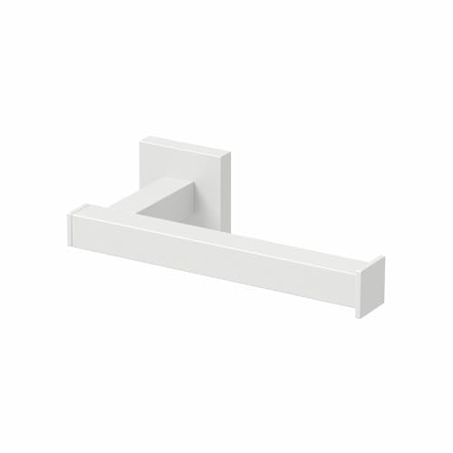 Architeckt® Bathroom WC Toilet Roll Holder Squar Wall Mounted Stylish Modern Matt White