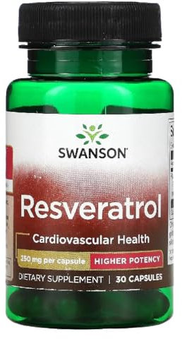 Swanson - Resveratrol 250mg Capsules | Soutien Antioxydant Naturel - 30 Capsules